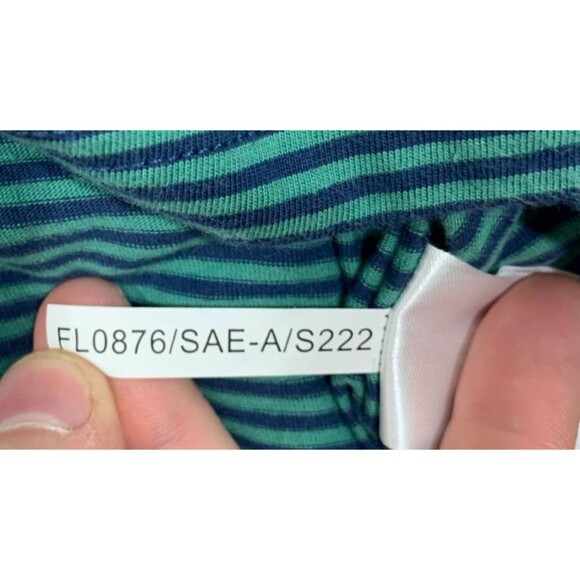 Free Assembly Green Yellow Striped Short Sleeve Polo T-Shirt XL Quarter Button - Picture 8 of 11